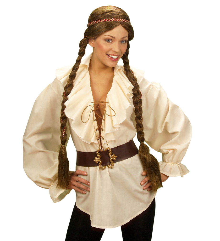 Chemise Pirate Médiévale et Renaissance Beige Aux Feux de la Fête