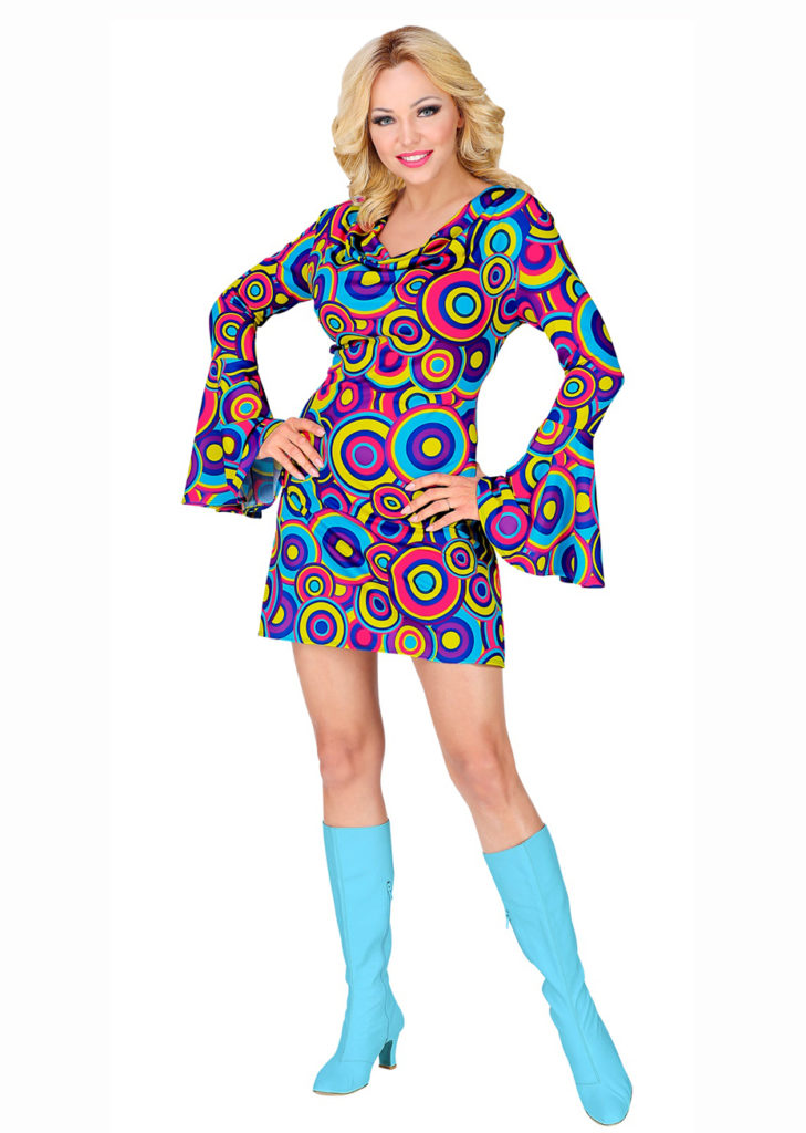 D Guisement Disco Groovy Robe Bulles Psych Aux Feux De La F Te