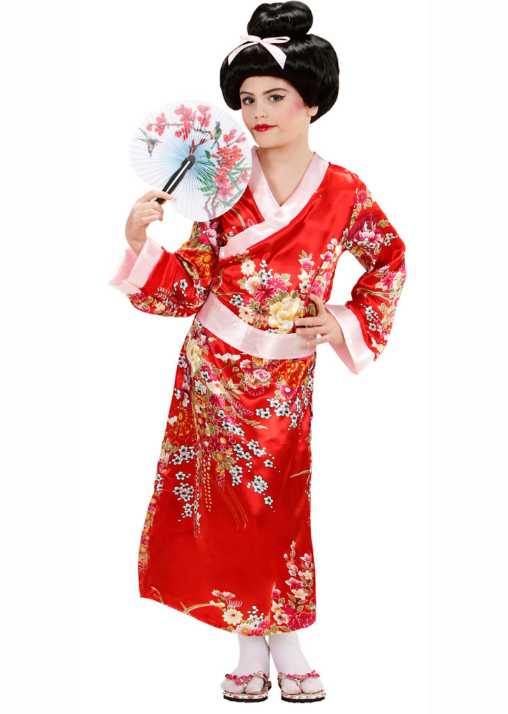 Déguisement de Geisha Japonaise Fille Aux Feux de la Fête Paris