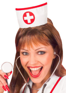 Chapeau d'infirmière uniforme pour adulte - Accessoire de costume captivant  - Taille assortie (1 pièce) (infirmière)