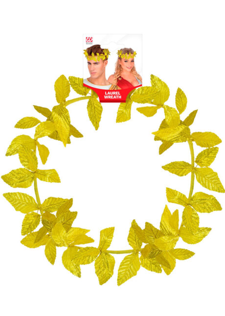 couronne de lauriers, couronne de lauriers romains, accessoire déguisement romains, accessoire déguisement jules césar, accessoire couronne de lauriers, Couronne de Lauriers, Dorée