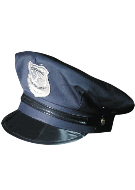 casquette de police, accessoire déguisement police, Casquette de Police, Bleue