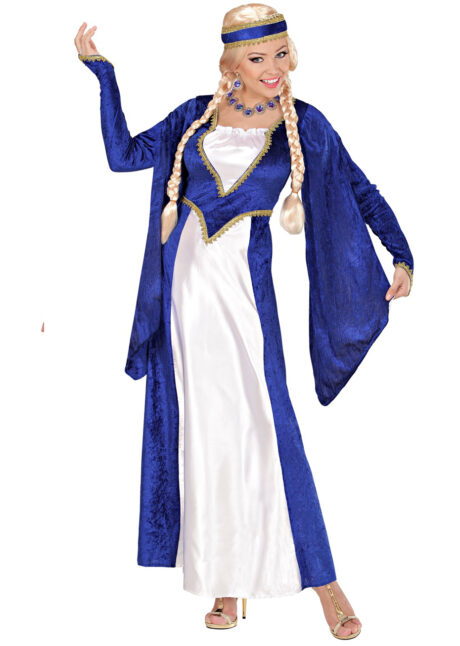 déguisement princesse médiévale, robe médiévale, robe renaissance, Déguisement de Princesse Médiévale Renaissance, Bleu