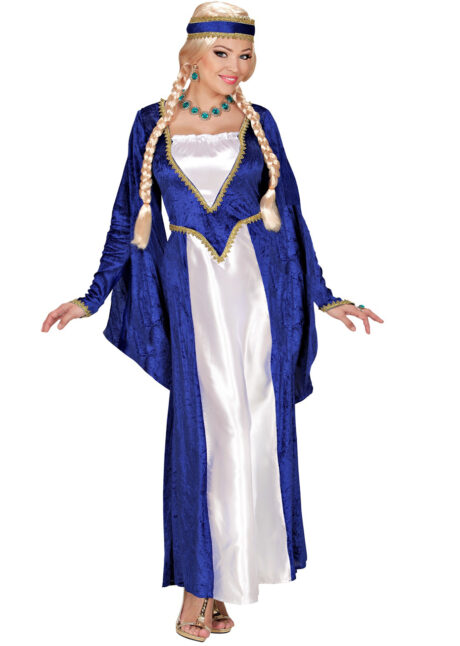 déguisement princesse médiévale, robe médiévale, robe renaissance, Déguisement de Princesse Médiévale Renaissance, Bleu