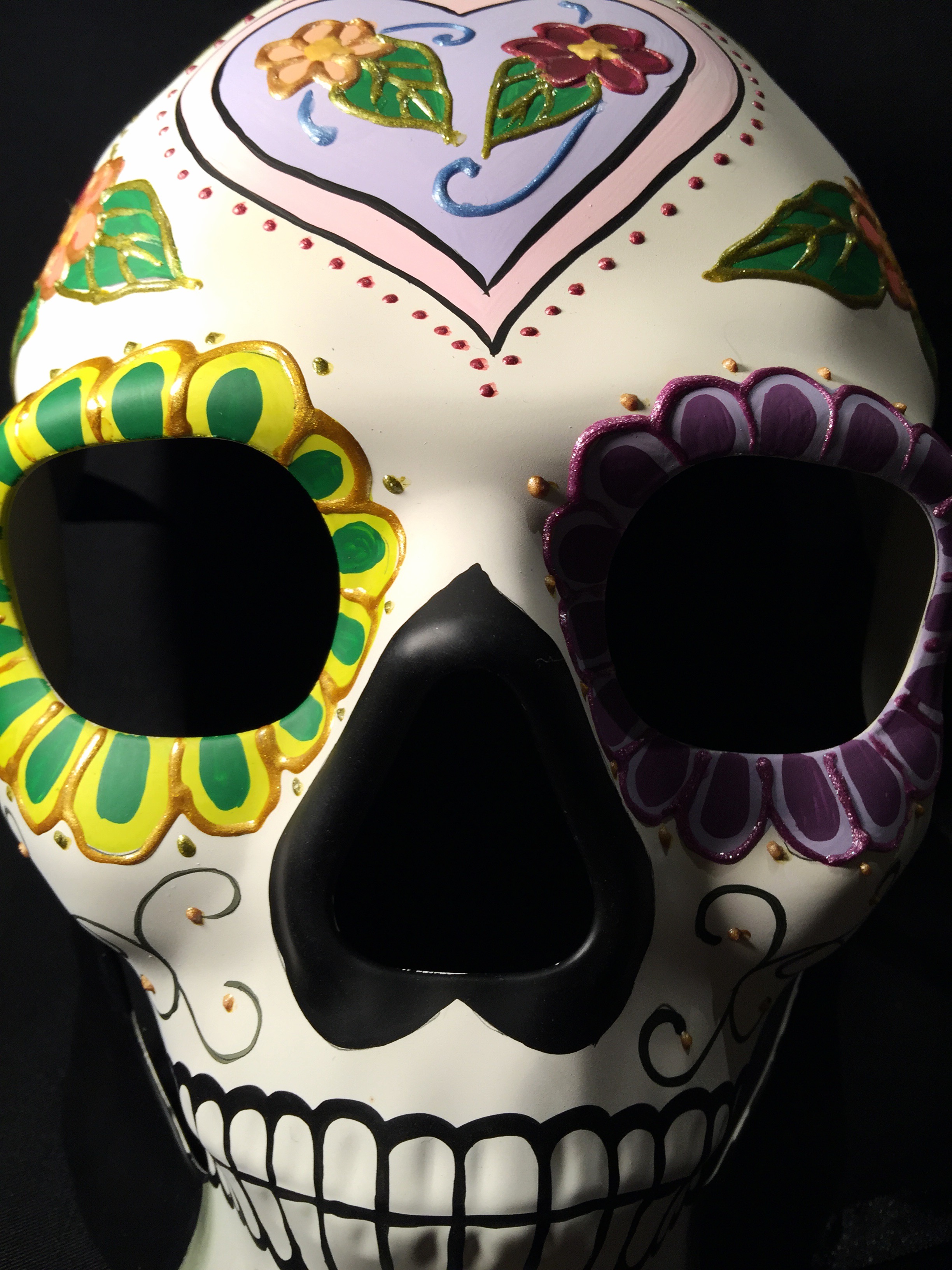 Masque Squelette Mexicain 1, Jour des Morts, Fait Main - Aux Feux de la