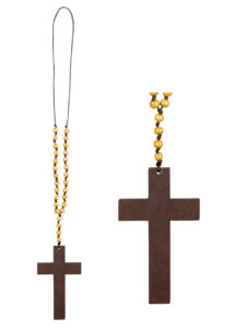 collier croix chapelet, collier moine, curé, chapelet croix