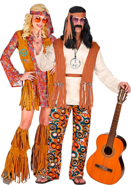Couple Groovy Hippie - Deguisement Adulte En Couple Le Deguisement.com
