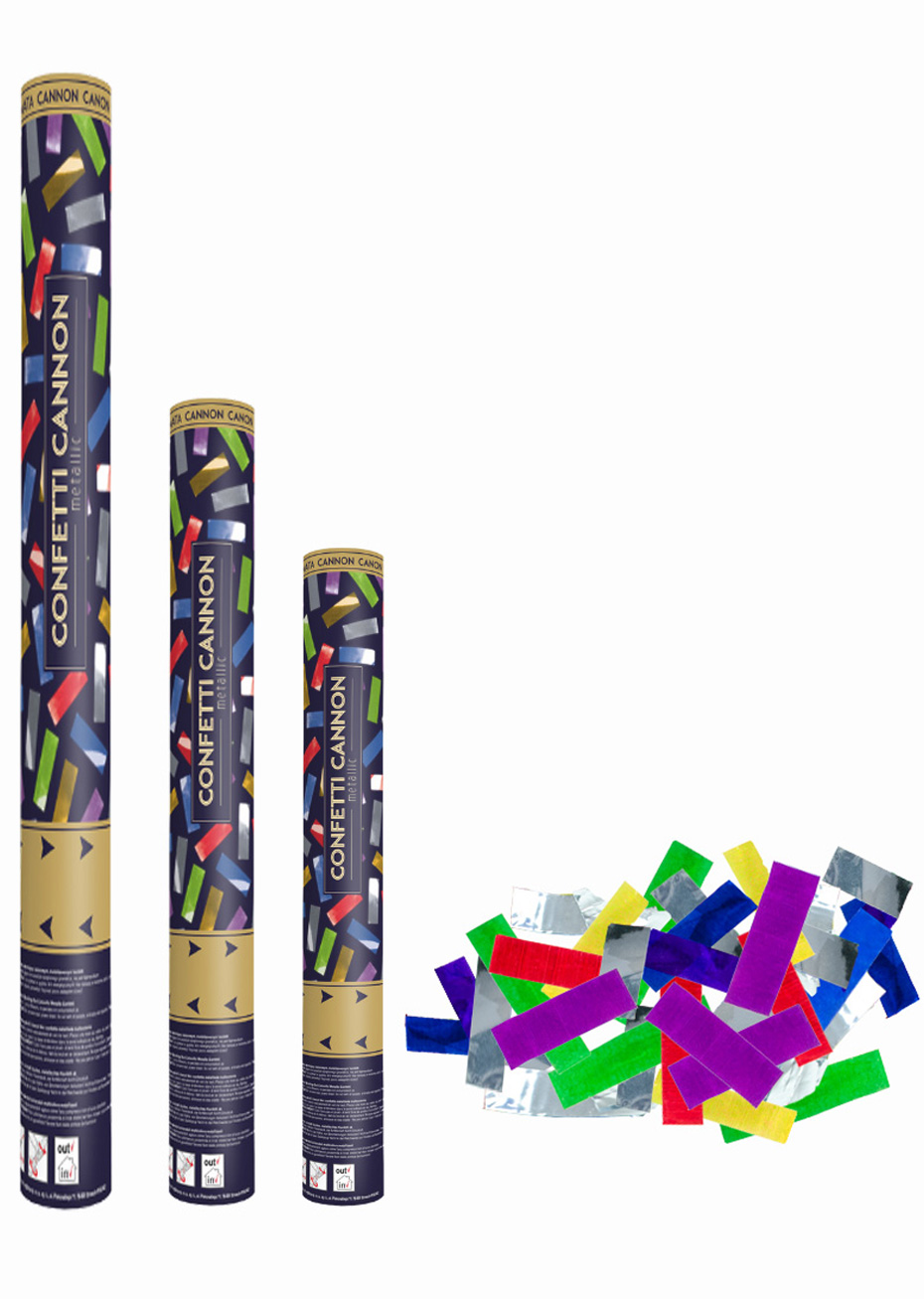 Canon à Confettis Multicolores, 40, 60, ou 80 cm - Aux Feux de la