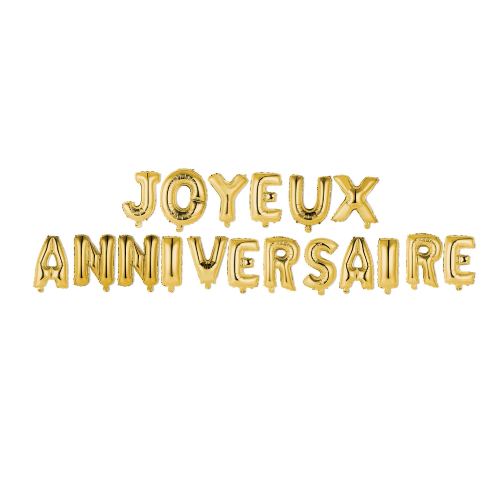 Ballons Joyeux Anniversaire, Avec Montage Guirlande - Aux Feux De La ...