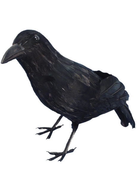 Corbeau Collier Miniblings 80cm Oiseaux Animal Bois Motif Imprimé Noir