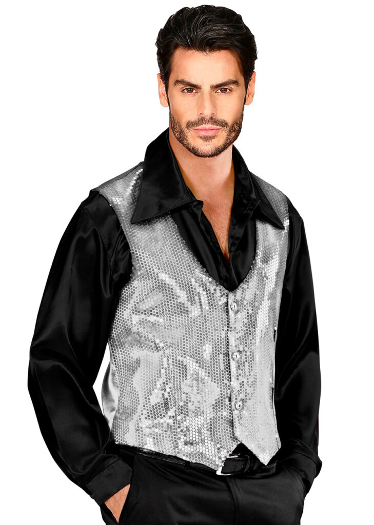 Gilet Paillettes Sequins Argent Aux Feux De La F Te Paris