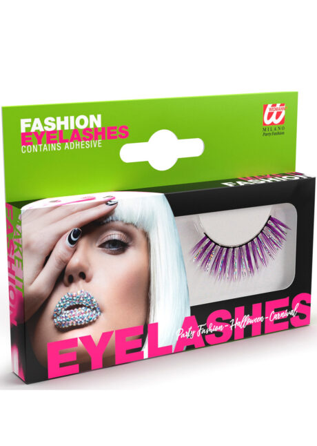 faux cils violets, faux cils, faux cils disco, Faux Cils Violets et Argent Hologramme