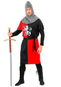 déguisement chevalier adulte, costume de chevalier homme, déguisement médiéval homme, Déguisement de Chevalier Guerrier Médiéval, Rouge