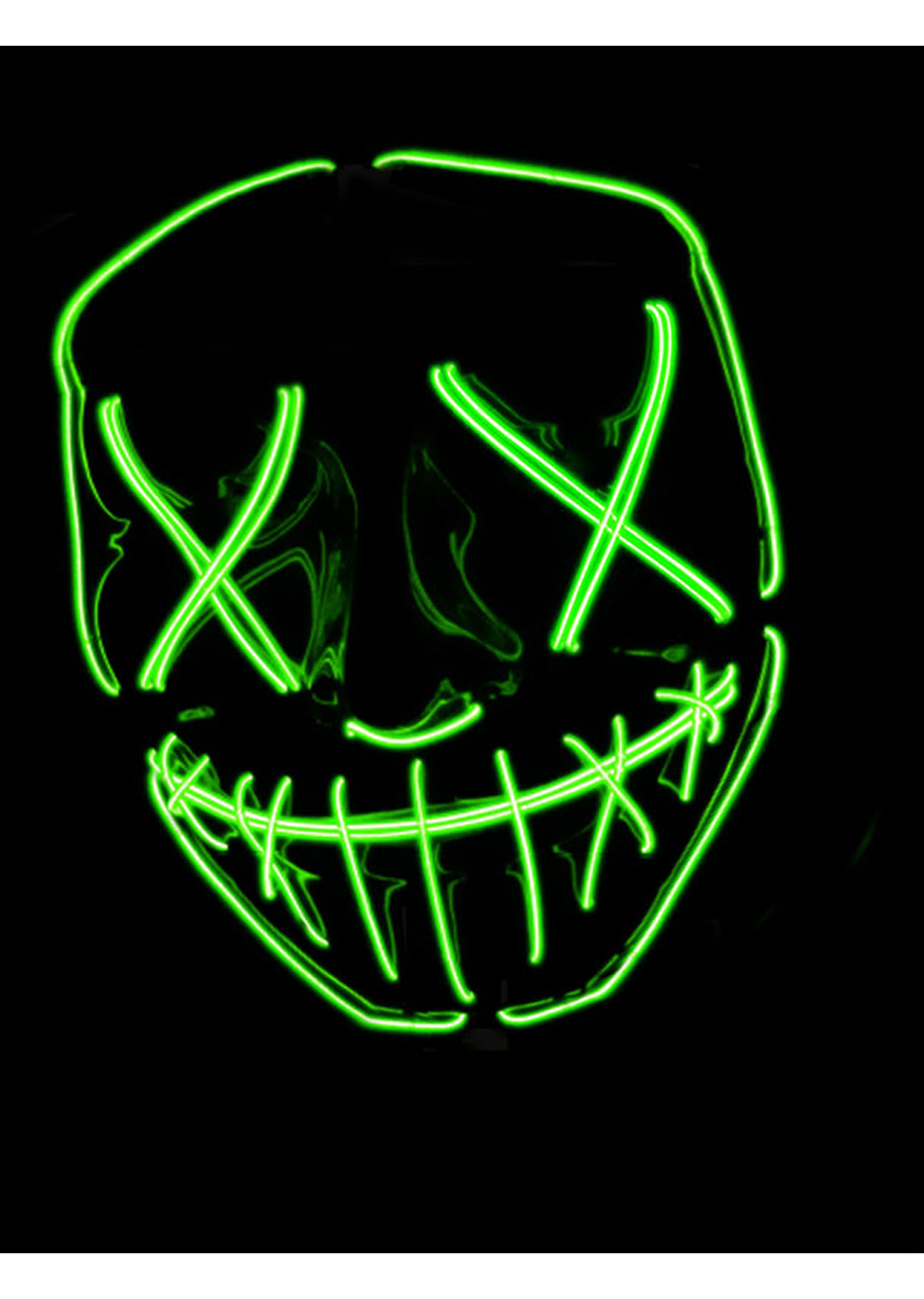 LED Masque Halloween, Effrayant LED Masque Visage, La Purge Masque Lumineux