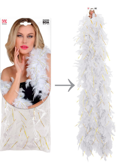 Boa en plumes d'autruche blanches avec écharpe en plumes de coq doré, châle  Boa en plumes pour la décoration de robe de soirée de mariage, 6 plis, 10  plis, nouveau - AliExpress