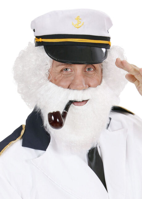 barbe blanche, barbe de père Noël, barbe de marin, barbe blanche pas cher, Barbe de Père Noël avec Moustache