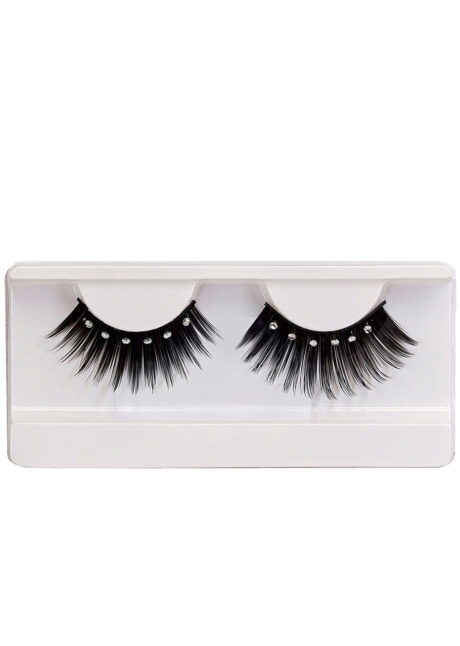 faux cils strass, faux cils avec colle, faux cils noirs brillants, Faux Cils Noirs et Strass