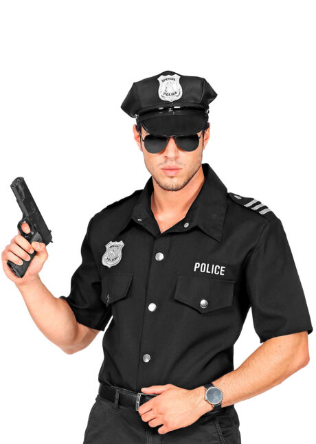 déguisement policier adulte, déguisement police adulte, déguisement policier homme, déguisement policier, costume de policier adulte, Déguisement de Policier, Chemise avec Ecusson