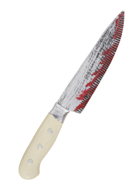 Faux couteau de boucher d'Halloween, couteau de boucher de sang en