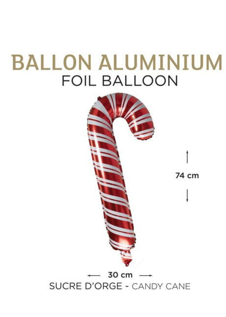 ballon noël, ballon sucre d'orge, Ballon Noël, Sucre d’Orge, en Aluminium