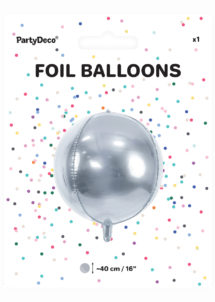 Ballon argent baudruche hélium - Au Clown de Paris