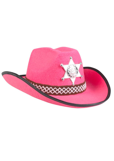 Chapeau de Cowboy Shérif, Blanc, Enfant - Aux Feux de la Fête - Paris