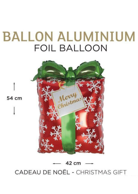 ballon décoration Noël, ballon cadeau de Noël, décorations de Noël, Ballon Noël, Cadeau Merry Christmas, en Aluminium