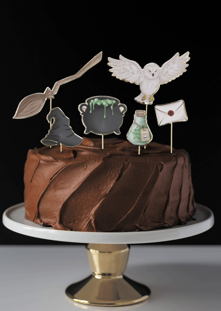 Cake Topper Joyeux Anniversaire Thème Sorciers