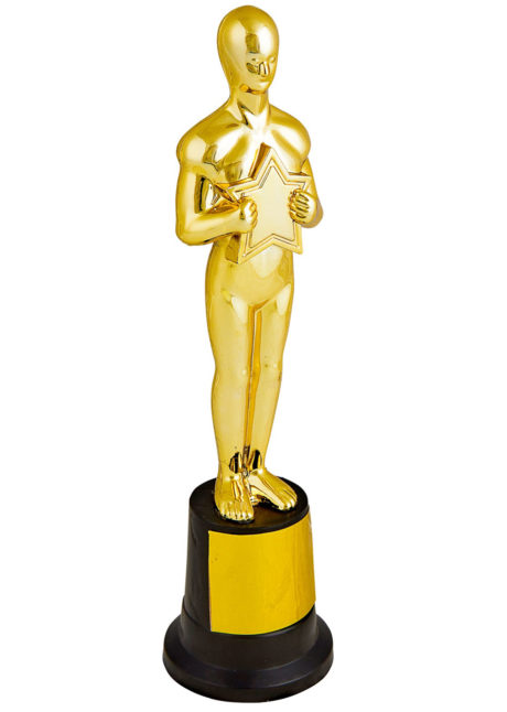 Trophée Statuette récompense vainqueur 24cm dorée plastique style oscar  cinéma sport artiste - Cdiscount