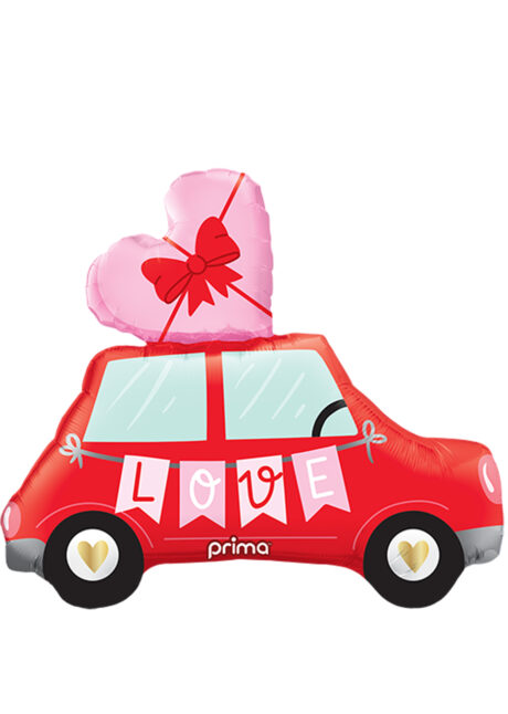 ballon coeur, ballon saint Valentin, ballon mariage, ballon voiture coeur, Ballon Coeur, Love Voiture, en Aluminium