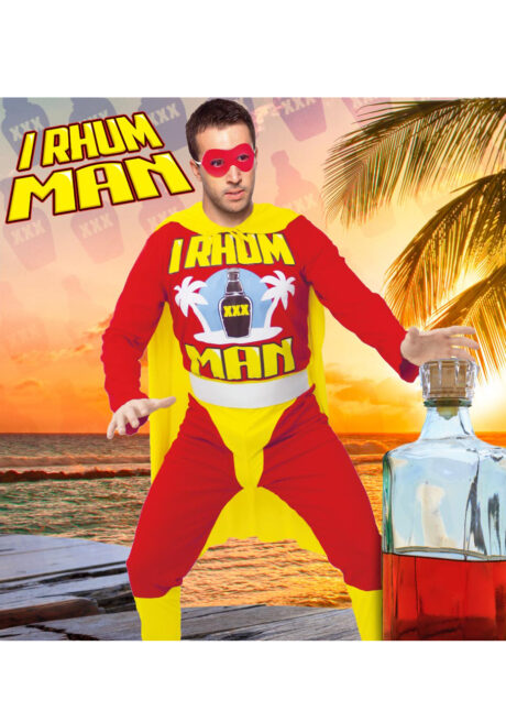 déguisement humour, déguisement Iron Man parodie, déguisement alcool, déguisement pour EVG, Déguisement I Rhum Man