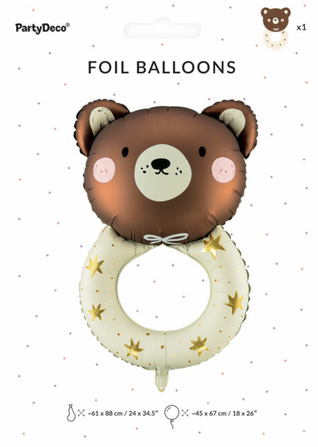 Ballon Ourson Baby Shower Fille 61 cm