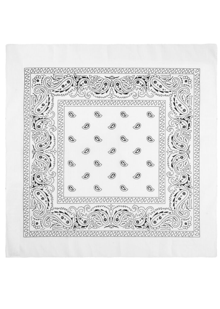 Bandana De Cowboy, Blanc - Aux Feux De La Fête - Paris