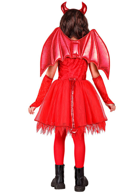 déguisement de diablesse fille, costume diable fille, déguisement Halloween fille, déguisement de démon enfant, Déguisement de Diablesse avec Ailes et Cornes, Fille