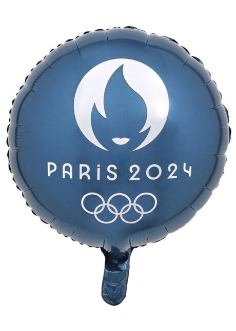 ballon hélium, ballon JO 2024, Ballon Paris 2024, Ballon Jeux Olympiques, Décorations Jeux Olympiques, Ballon JO Paris 2024, Jeux Olympiques, Bleu, 45 cm