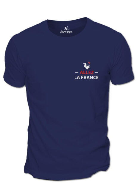 déguisement France, T-shirt France, T-shirt de supporter, euro 2024, T-Shirt de Supporter Brodé, Allez la France
