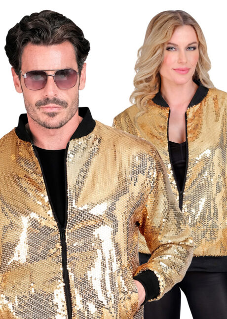 blouson paillettes, veste paillettes, bombers paillettes, paillettes dorées sequins, veste disco, Blouson Bombers, Paillettes Sequins Dorées