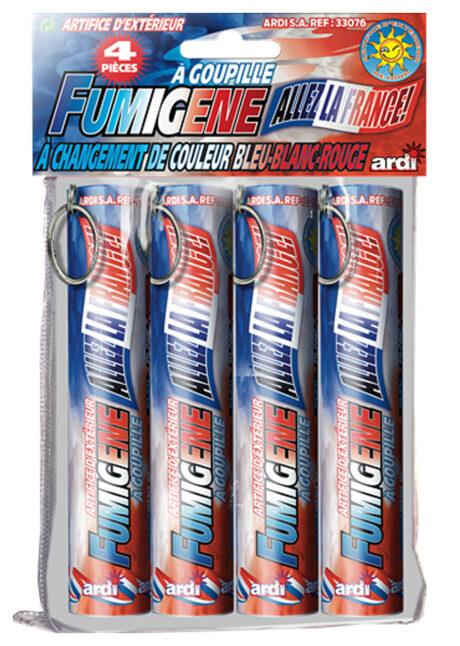 fumigènes, fumis, fumigènes France, fumigènes bleus, fumigènes rouges, fumigènes blancs, fumigènes changement couleur, Fumigène à Changement de Couleur, Bleu Blanc Rouge