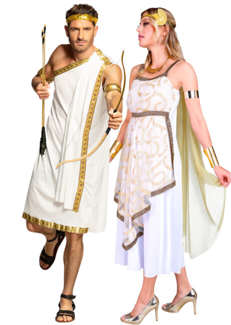 déguisement couple dieux grecs, costume couple grecs et romains, déguisement dieu grec couple, Déguisements Couple, Eros et Déesse Grecque