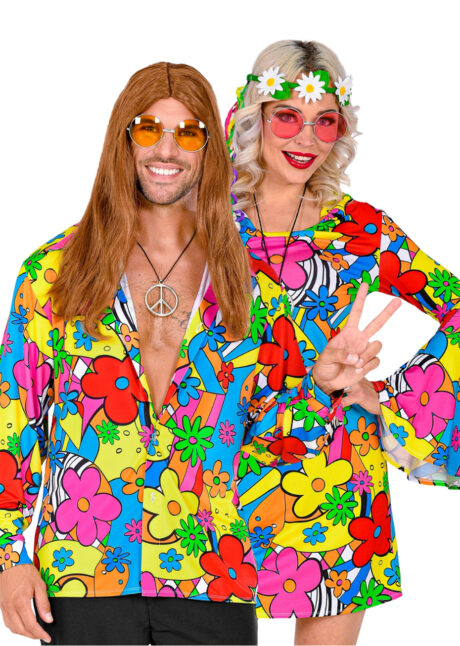 déguisements couple hippie, déguisements couple flower power, costumes hippies à deux, Déguisements Couple, Hippie Flower Power