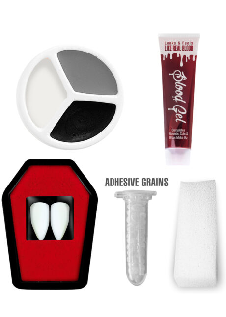 canines de vampire, maquillage Halloween, faux sang, kit de vampire, Canines de Vampire, Maquillage et Faux Sang