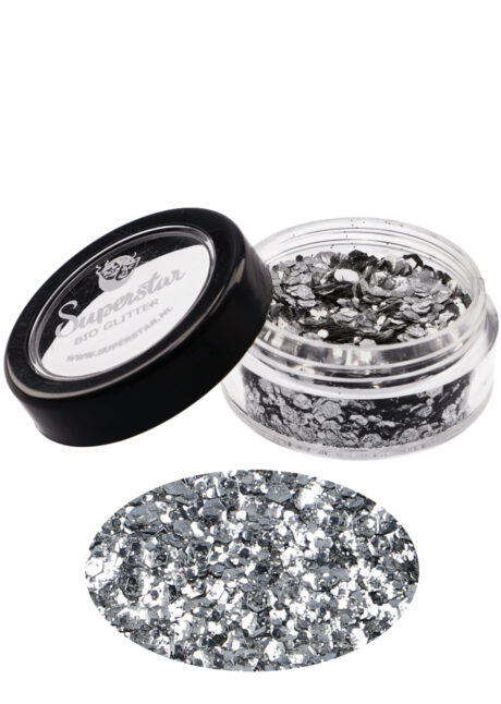 paillettes argent maquillage, paillettes libres argent Superstar, paillettes libres biodégradables, Paillettes Argent, Poudre Chuncky Mix, Superstar