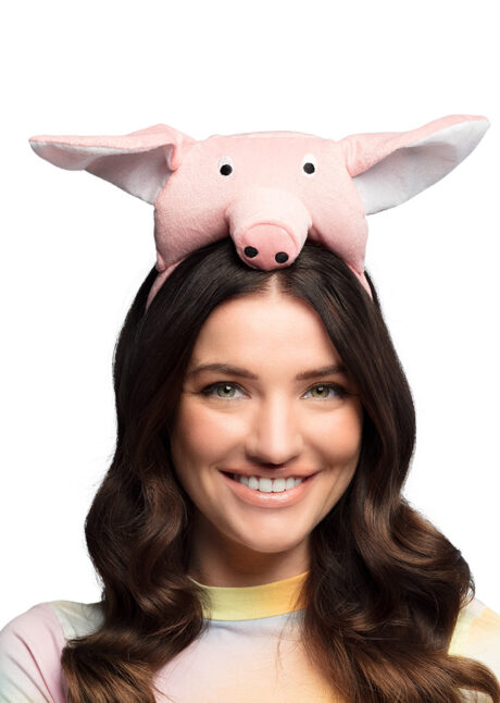 serre-tête de cochon, accessoire déguisement de cochon, chapeau de cochon, peppa pig, Serre Tête de Cochon