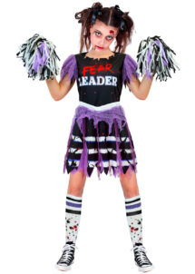 déguisement cheerleader zombie fille, déguisement pompom girl zombie fille, déguisement halloween fille