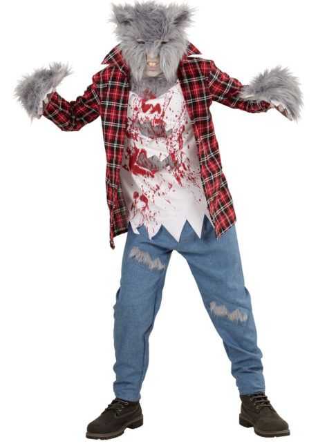 déguisement de loup garou enfant, déguisement de loup garçon, costume de loup Halloween, Déguisement de Loup Garou, avec Masque et Gants, Garçon