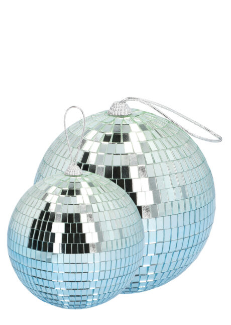 boule à facettes, boule disco, boules à facettes bleu et argent, Boule à Facettes, Boule Disco, Dégradé Bleu et Argent, 15 cm