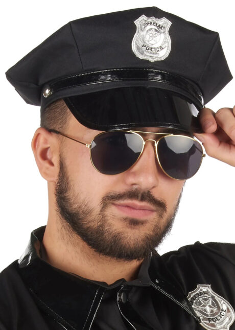 casquette de police, casquette policière, casquette policier, Casquette de Police, Noire