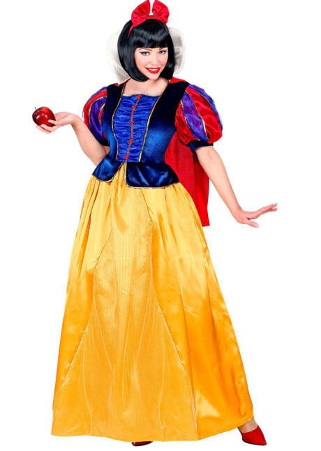 déguisement de blanche neige adulte, costume blanche neige femme, déguisement blanche neige robe longue, Déguisement de Princesse Conte de Fée, Longue, Velours