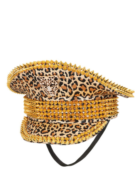 casquette panthère, casquette à clous, casquette festivals, casquette strass, Casquette Panthère, Strass et Clous Dorés