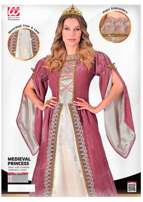 déguisement médiéval femme, costume médiéval femme, déguisement moyen age femme, robe moyen age déguisement, robe médiévale déguisement, déguisement princesse adulte, Déguisement de Princesse Médiévale, Rose Ancien